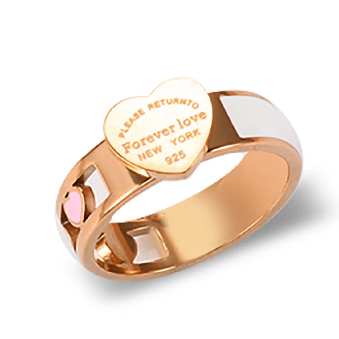 enamel color Heart Ring