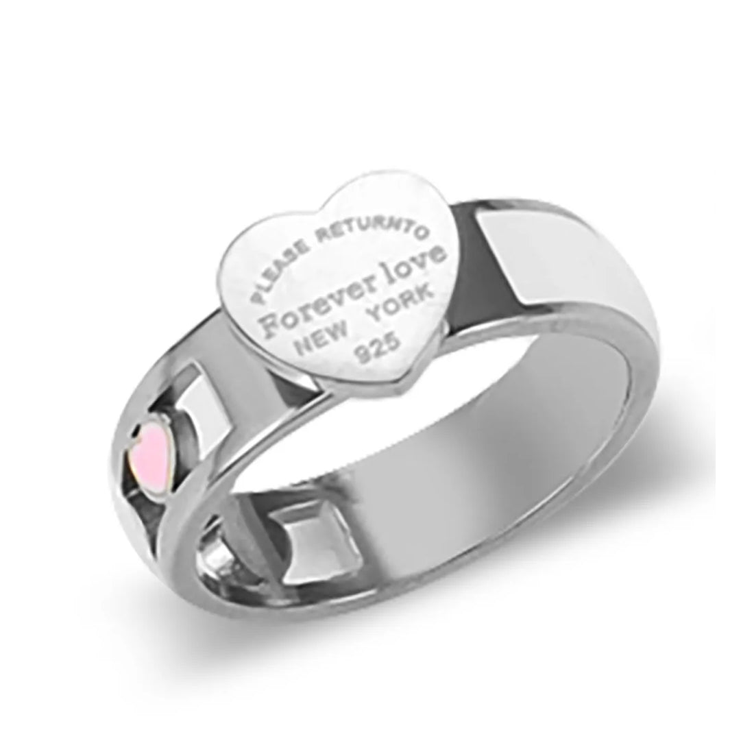 enamel color Heart Ring