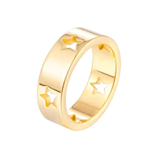 Hollow Star/heart/round Ring