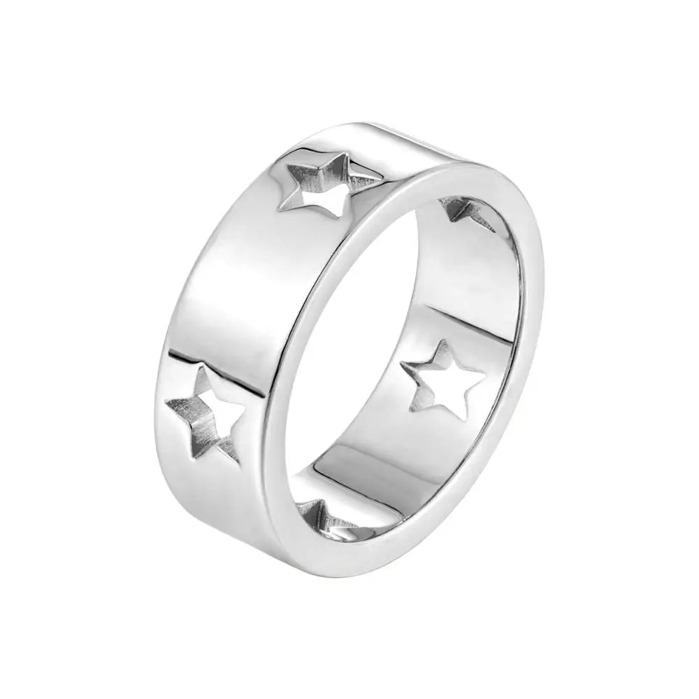 Hollow Star/heart/round Ring