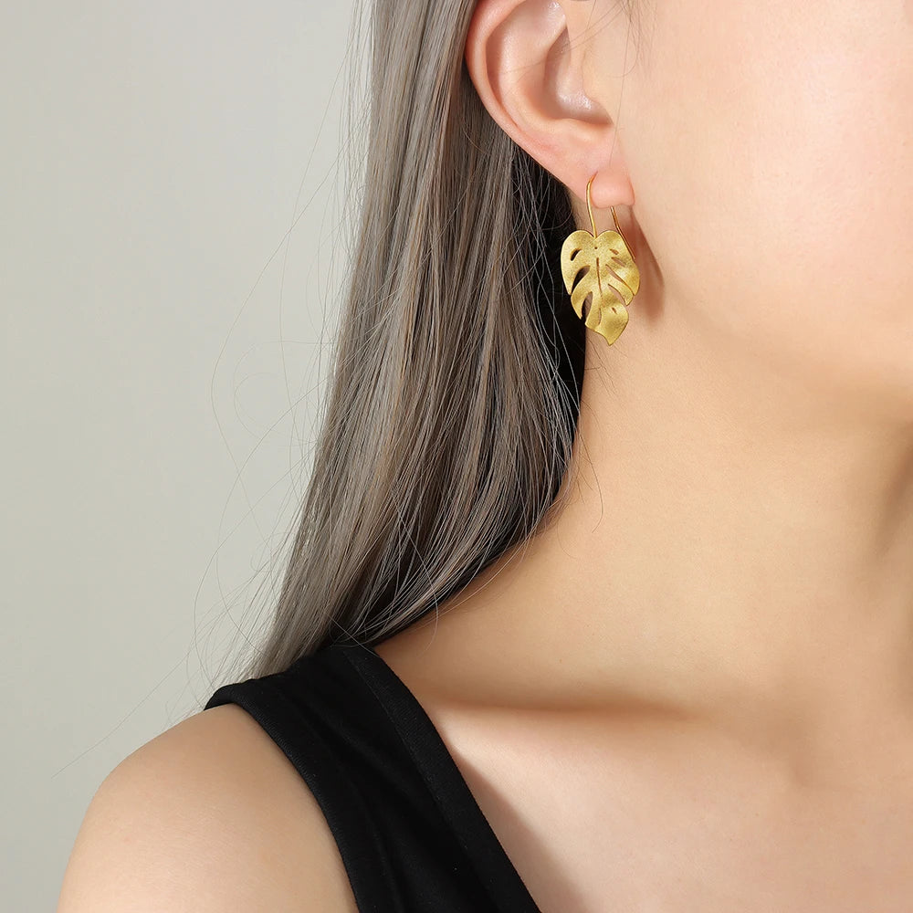 Leaf Pendant Earrings