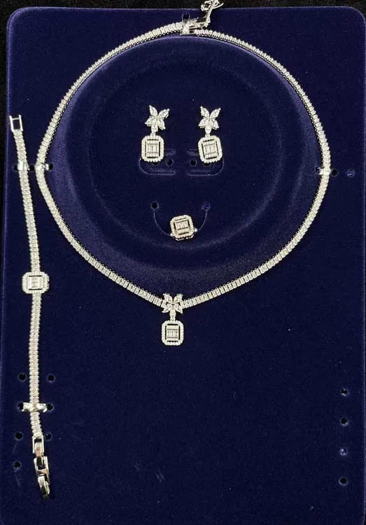 Jewelry Set: Necklace+ Earrings+ Ring + Bracelet Set 