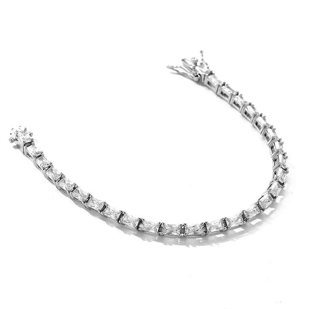 Tennis Bracelet s925 Sterling Silver 18k White Gold Plated