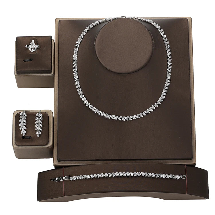 Jewelry Set: Necklace+ Earrings+ Ring + Bracelet Set